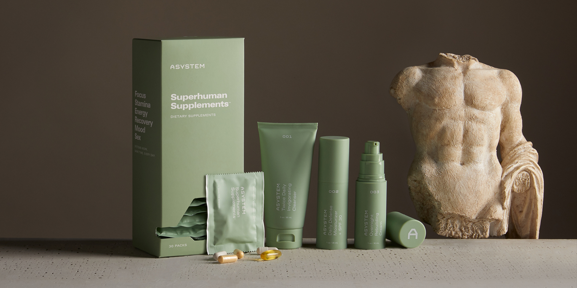 New Men’s Wellness Brand Asystem Goes Beyond Skincare and Supplements