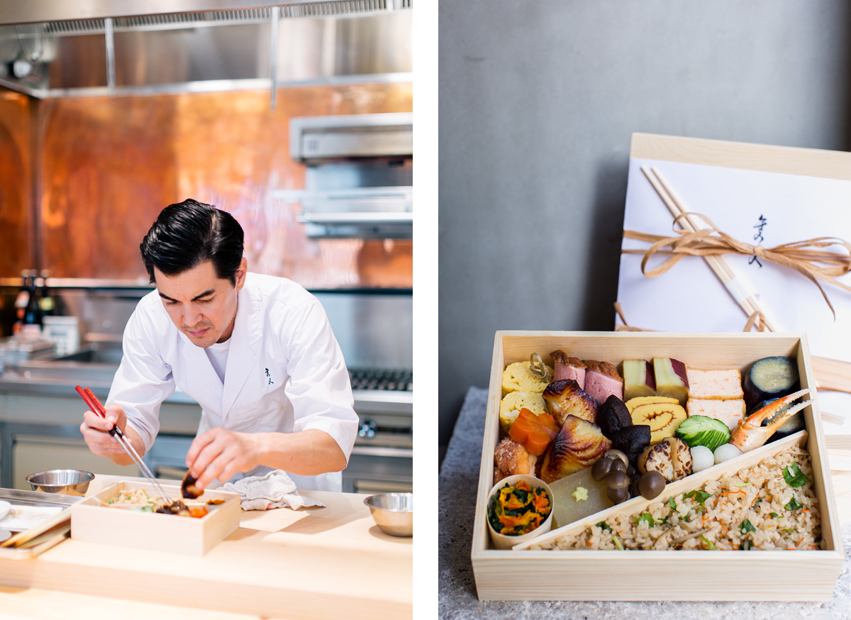 The Bento Boxes from Chef Brandon Go of Hayato in Los Angeles