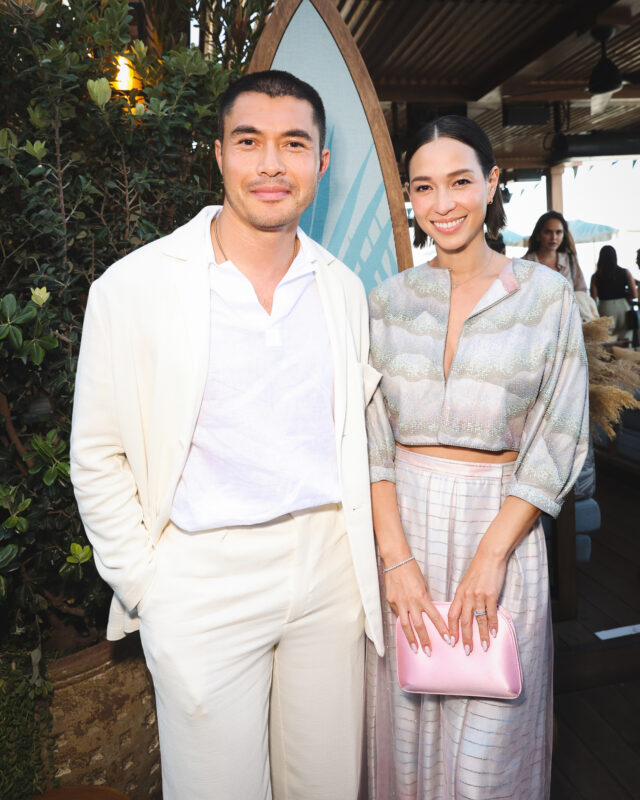 Guests at Giorgio Armani Mare 2024 Collection party, Little House Malibu.