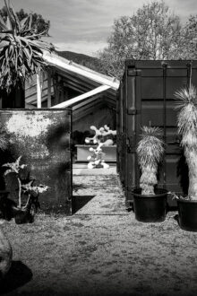 Rogan Gregory sculpts in Malibu